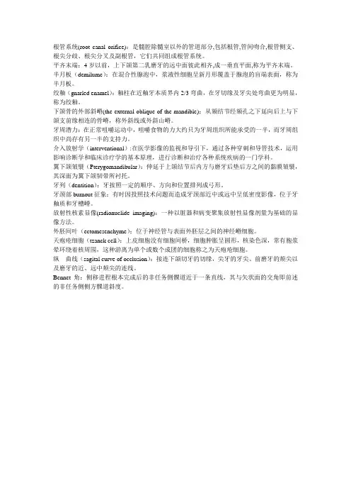口腔名词解释