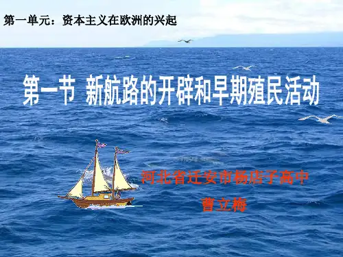 高三历史新航路的开辟
