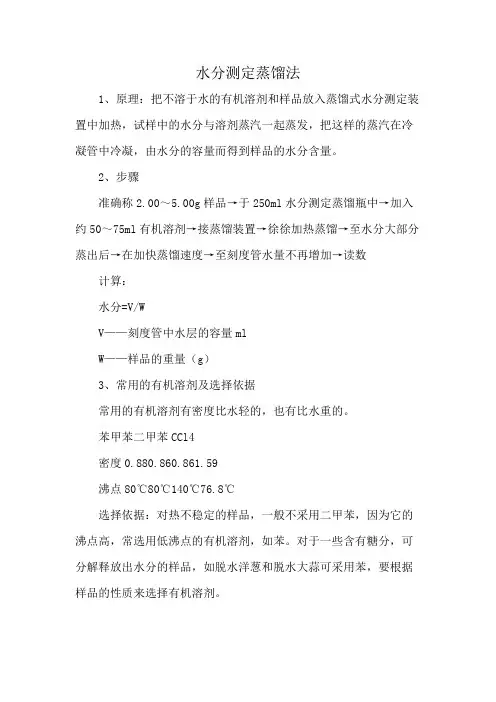 水分测定蒸馏法