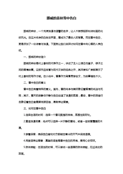挪威的森林雪中告白