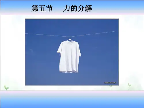 人教版高中物理必修1第三章相互作用力的分解(20张)-PPT优秀课件