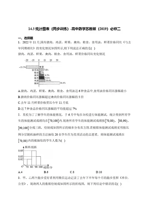 14.3-统计图表(同步训练)(含答案)高中数学苏教版(2019)必修二