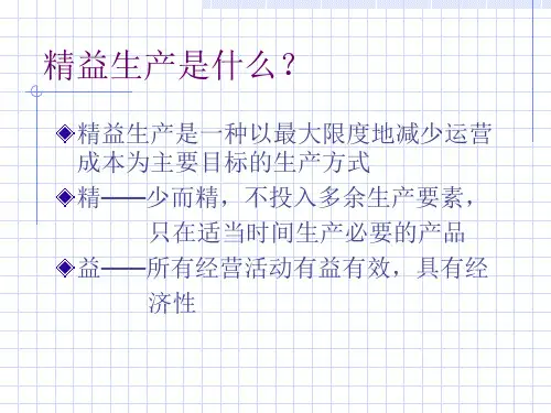 精选精益生产LEANPRODUCTION