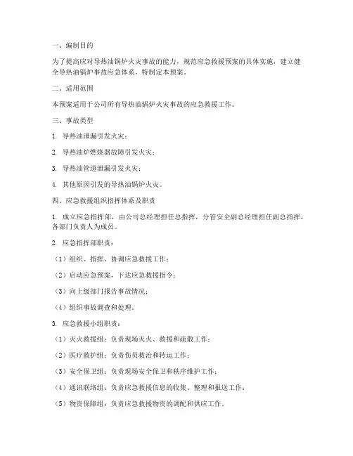 导热油锅炉消防应急预案