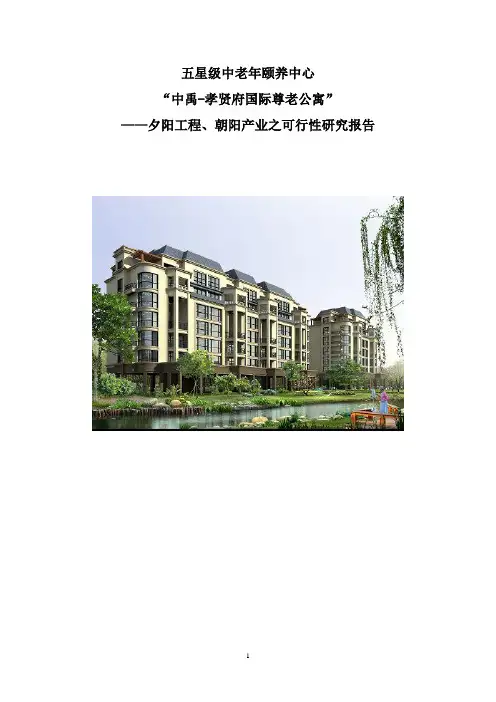 老年颐养中心建设项目可研报告