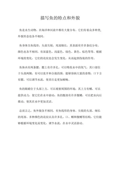 描写鱼的特点和外貌