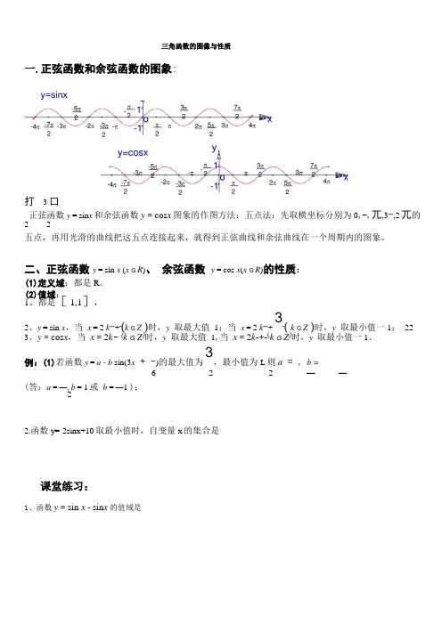 三角函数图像与性质