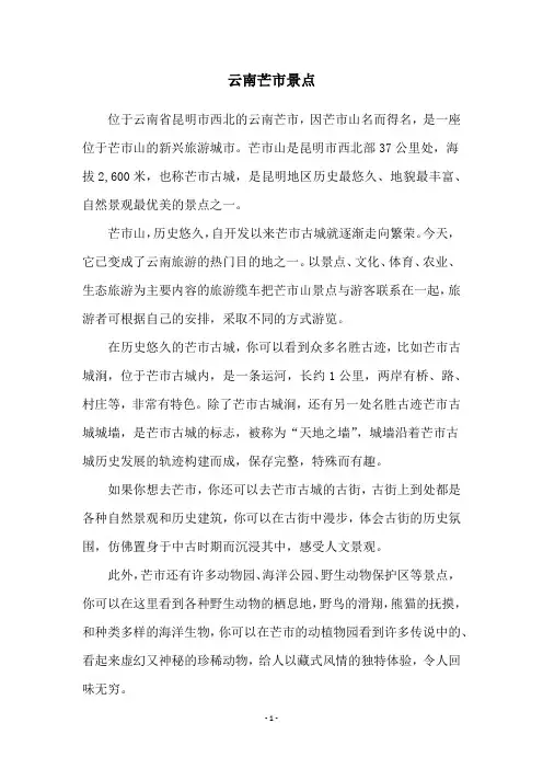 云南芒市景点