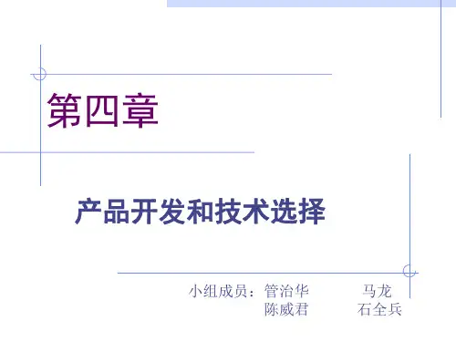 产品开发和技术选择