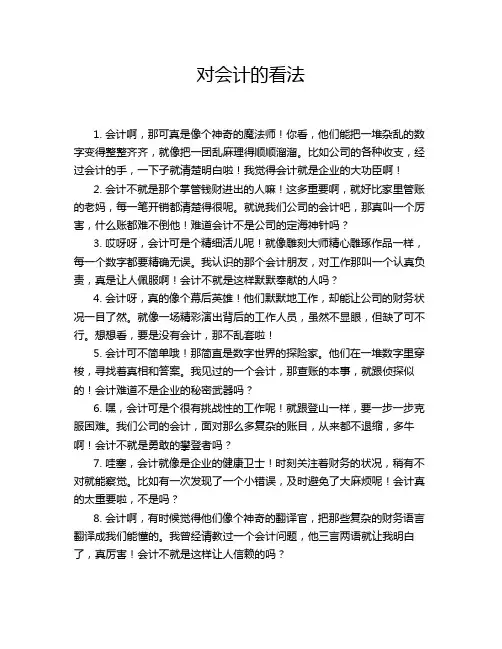 对会计的看法