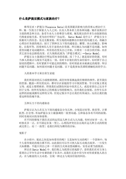 什么是萨提亚模式与家族治疗