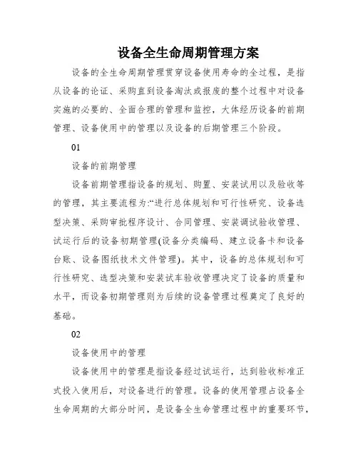 设备全生命周期管理方案
