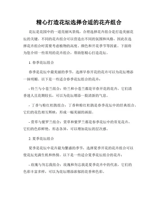精心打造花坛选择合适的花卉组合