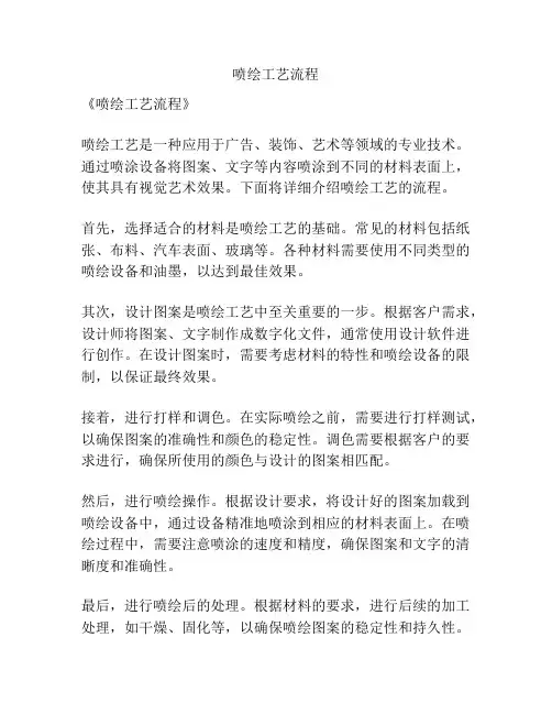 喷绘工艺流程