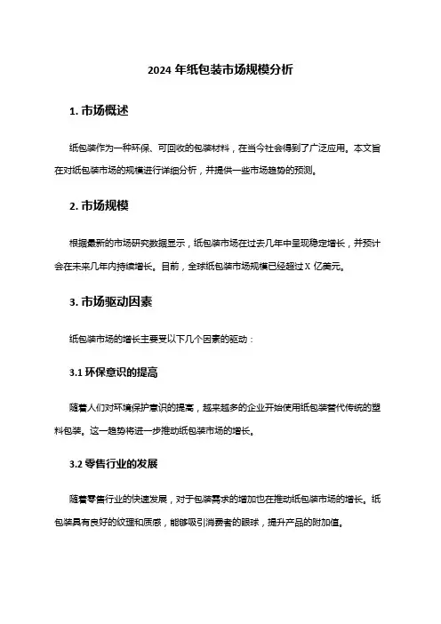 2024年纸包装市场规模分析