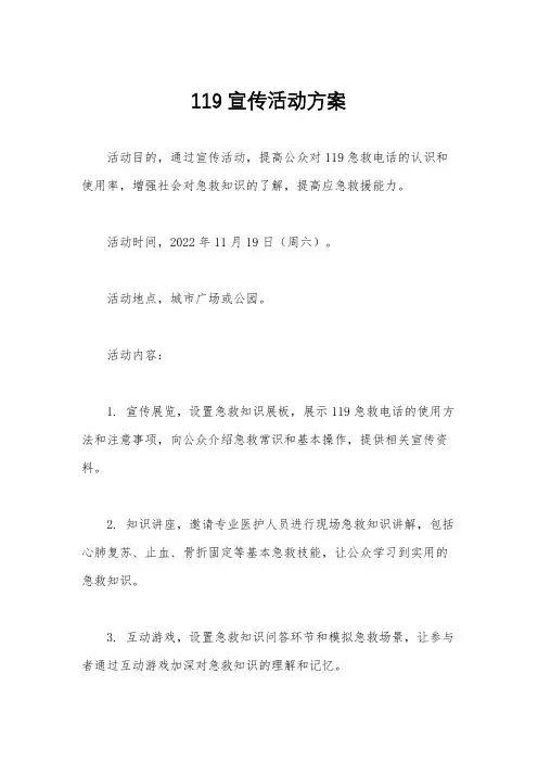 119宣传活动方案