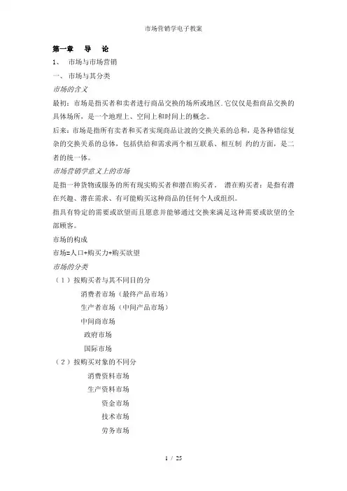 市场营销学电子教案