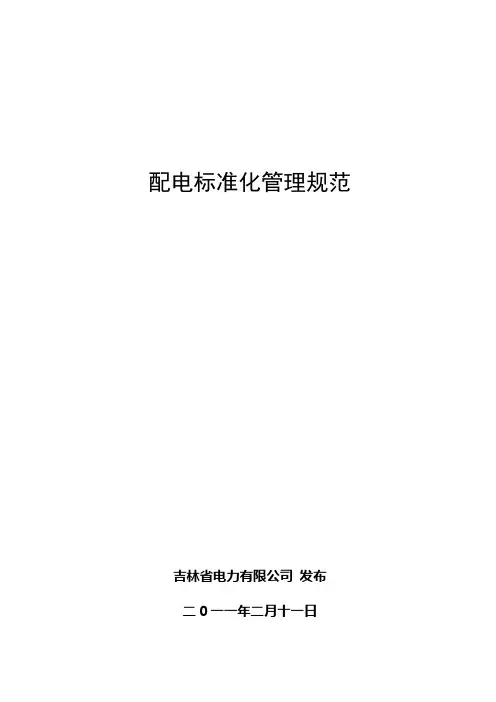 配电标准化管理规范