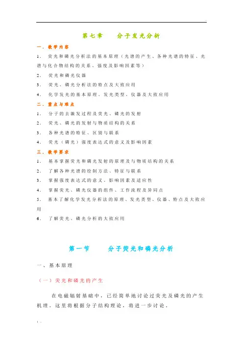 荧光和磷光