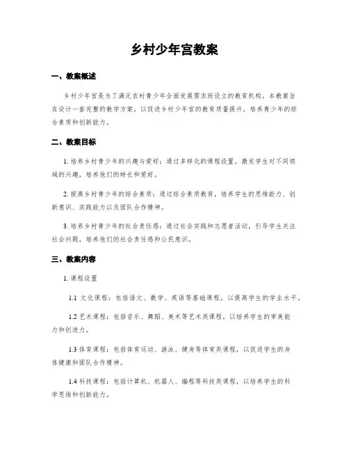 乡村少年宫教案