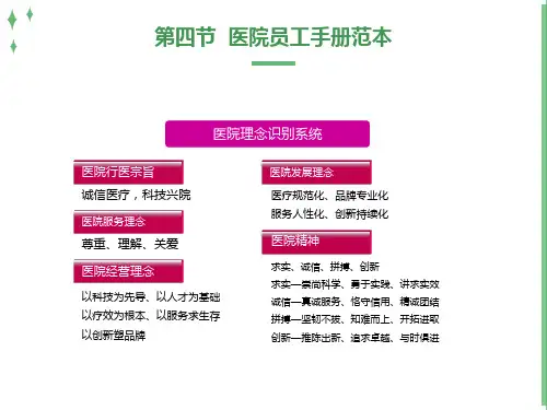 医院员工手册范本