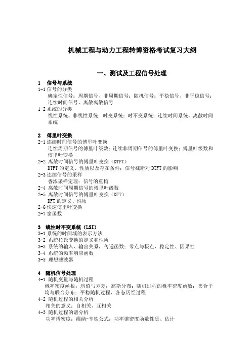 上海交通大学机械与动力工程学院硕士转博士考试大纲