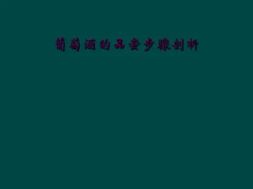 葡萄酒的品尝步骤剖析