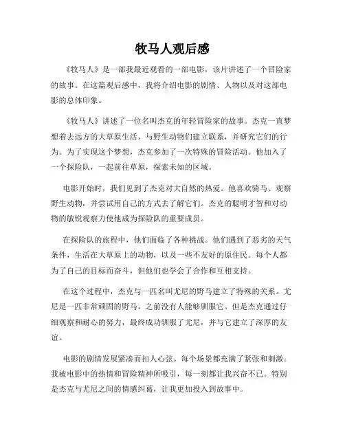 牧马人观后感