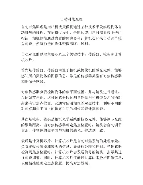自动对焦原理