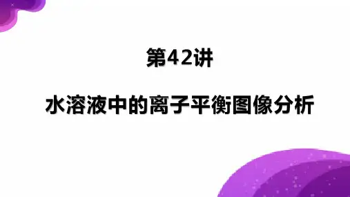 第42讲 水溶液中的离子平衡图像分析-2024年高考化学一轮复习课件