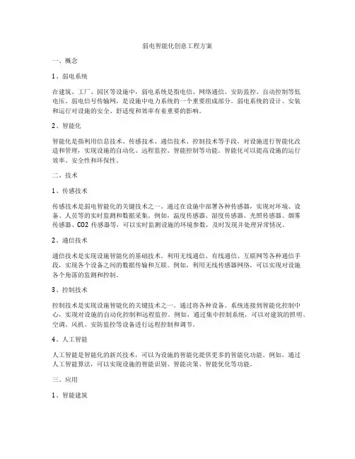 弱电智能化创意工程方案