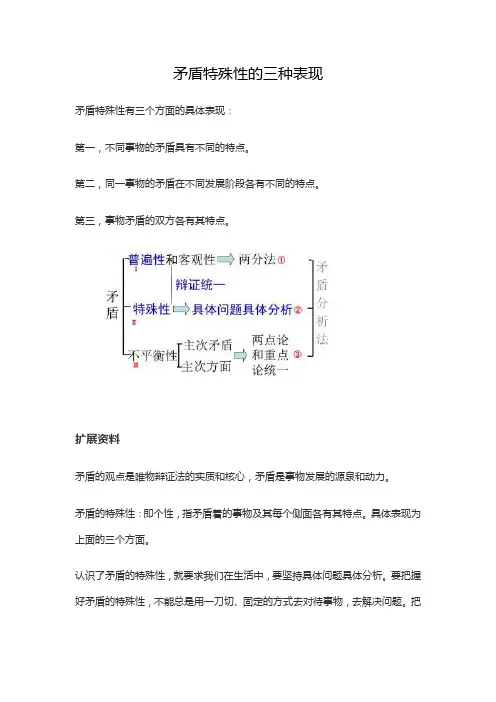 矛盾特殊性的三种表现