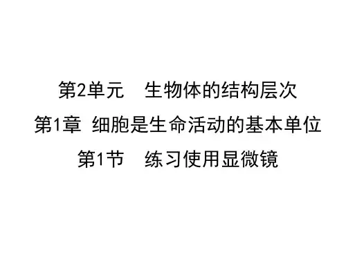 2.1.1练习使用显微镜课件(34张PPT)