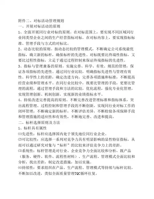 对标活动管理规则