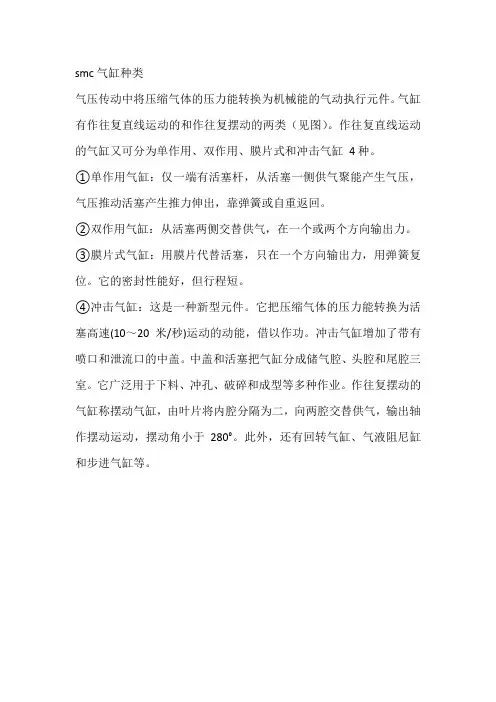smc气缸种类