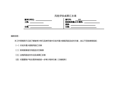 2-4-0风险评估结果汇总表