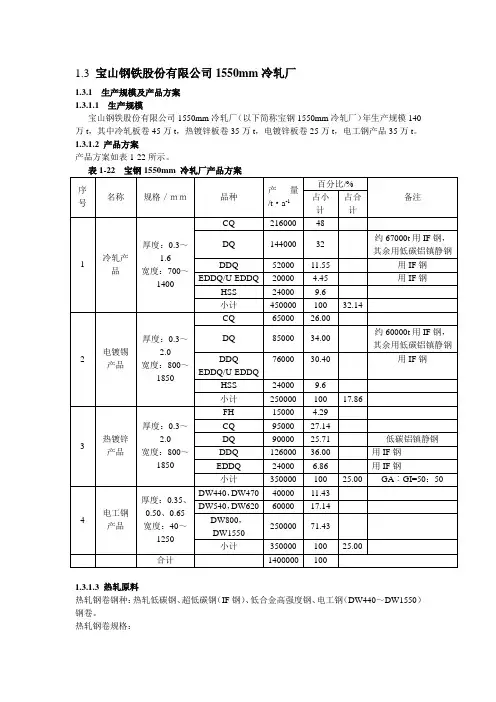 1[1].3 宝山钢铁股份有限公司1550mm冷轧厂
