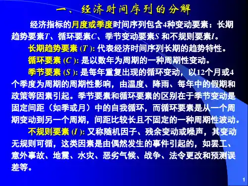 eviews第02章经济时间序列的季节调整分解和平滑课件