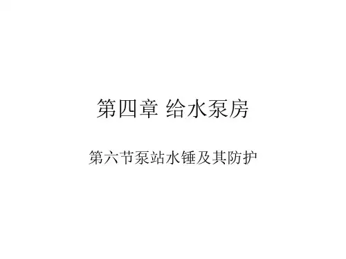 泵的水锤及其防护