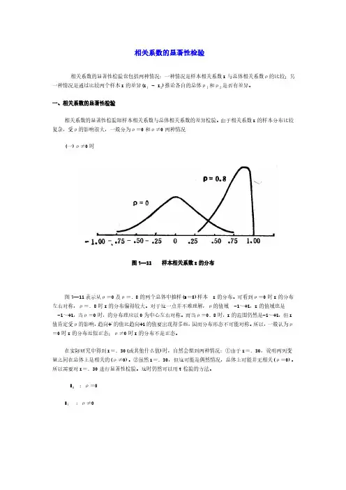相关系数检验_相关系数的显著性检验