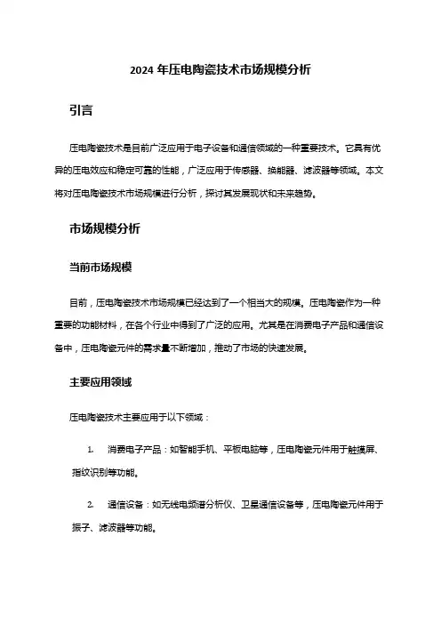 2024年压电陶瓷技术市场规模分析