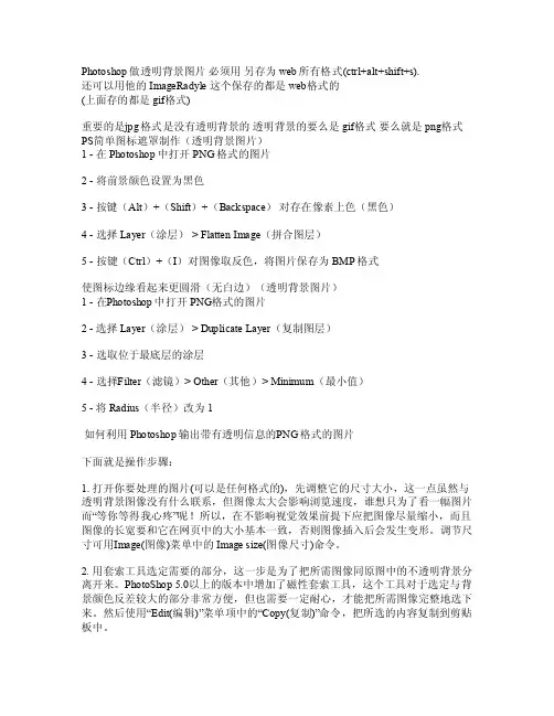 Photoshop9.0CS2制作PNG透明背景图片方法