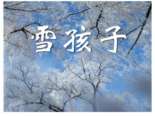 人教部编版二年级语文上册《雪孩子》教学课件ppt