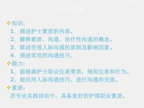 《护理学》课件第二章 护士的素质和行为