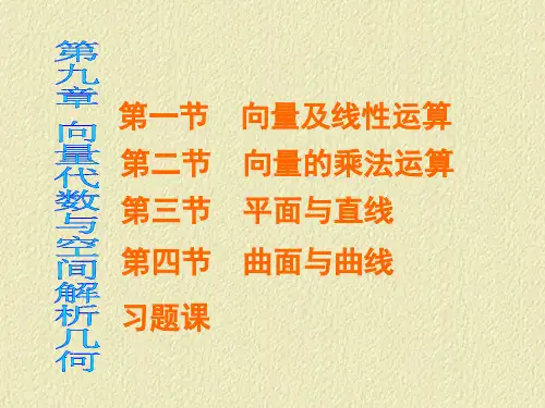 大学课件-《高等数学》-第九章向量代数与空间解析几何