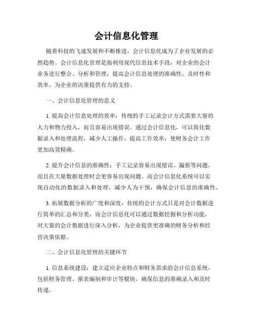 会计信息化管理