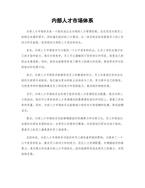 内部人才市场体系