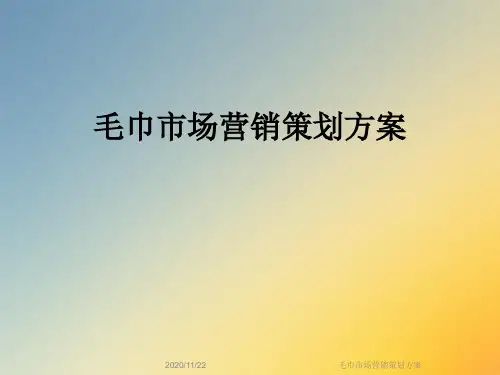 毛巾市场营销策划方案