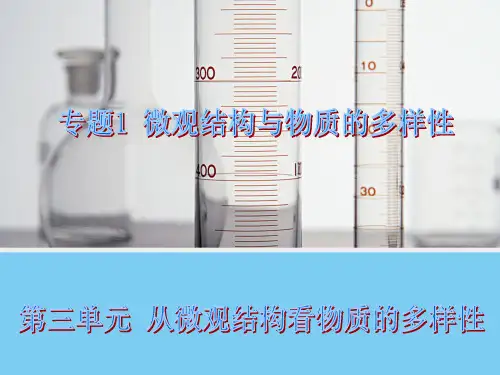 【化学】1.3 从微观结构看物质的多样性(苏教版必修2)课件2