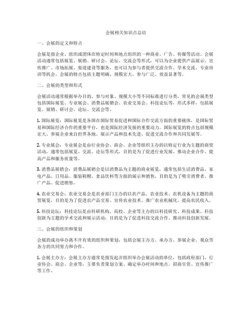 会展相关知识点总结